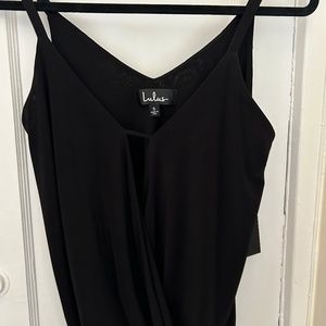NWT Lulus Black Draped Camisole Top Small